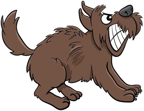 Premium Vector Angry Dog Cartoon Illustration