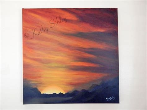 Morning Sunrise Painting Original Acrylic Painting 20 X 20 Etsy