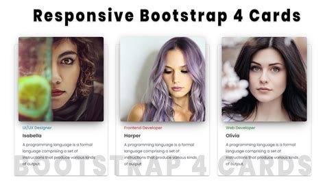 Modern, clean & unique design. How To Use Responsive Card In Bootstrap 4. | Code4education