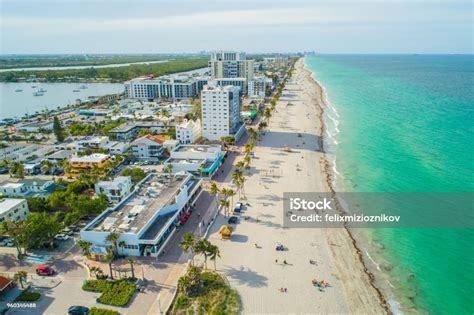 Aerial Image Of Hollywood Beach Florida Usa Stock Photo Download