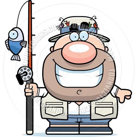 940x940 Cartoon Fisherman Smiling By Cory Thoman Toon Vectors Eps