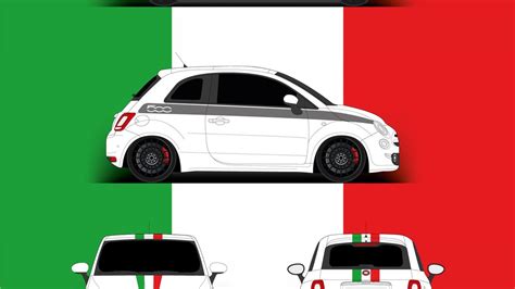 Fiat 500 Italian Stripes Design Wrapstyle