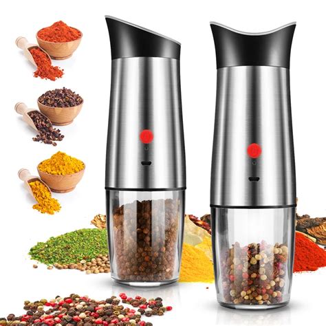 Electric Pepper Mill Usb Rechargeable Gravity Salt And Pepper Grinder