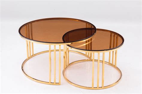 Think about the new table not just in terms of finish and style, but also. Modrest Alondra Modern Gold Coffee Table & End Table Set