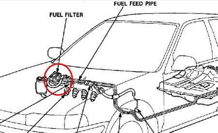 It is in the fuel tank, which has to be removed from the vehicle in order to replace. 2001 Accord Fuel Filter