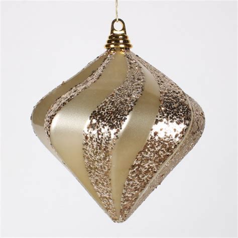 Swirl Diamond Shaped Ornament Christmas Ornaments Ornaments Gold
