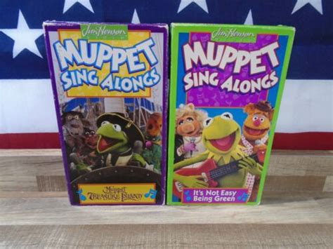 Muppet Sing Alongs Vhs Treasure Island Its Not Easy Being Green Ebay