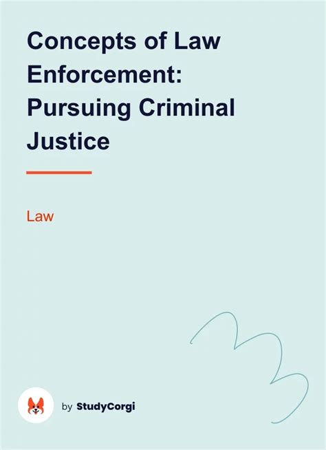 concepts of law enforcement pursuing criminal justice