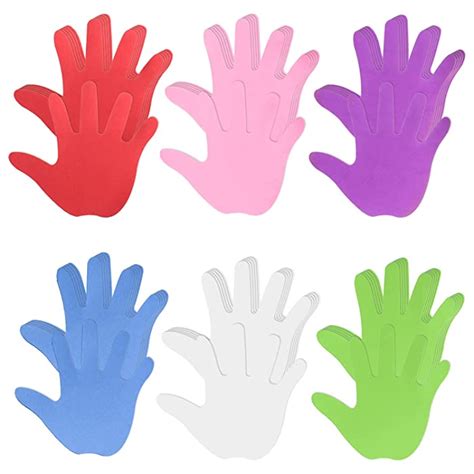 Buy 35pcs Foam Hand Cutouts Hand Shape Cut Outs Assorted Color