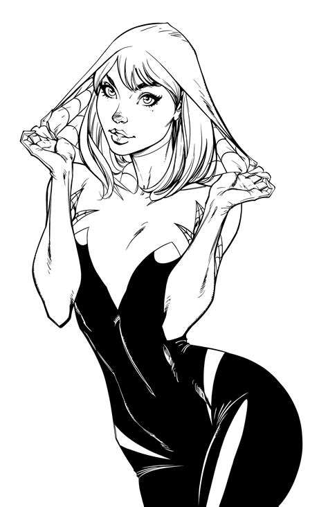 Spider Gwen Coloring Pages Coloring Nation
