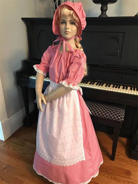 Girls Pioneer Prairie Colonial Dress Costume Size 14 Ready To Etsy
