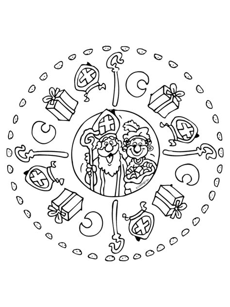 Mewarn11 Mandala Kleurplaat Groep 3