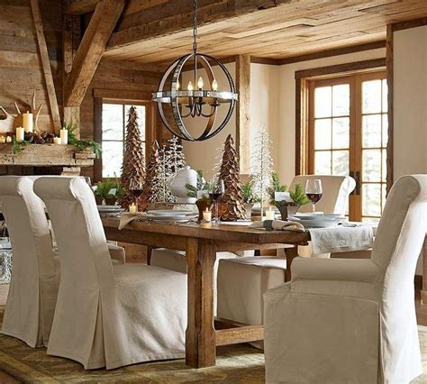 déco rustique salle à manger style campagne | Pottery barn dining room