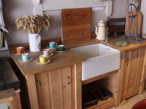 Bespoke Solid Wood Kitchen Units From Reclaimed Timber