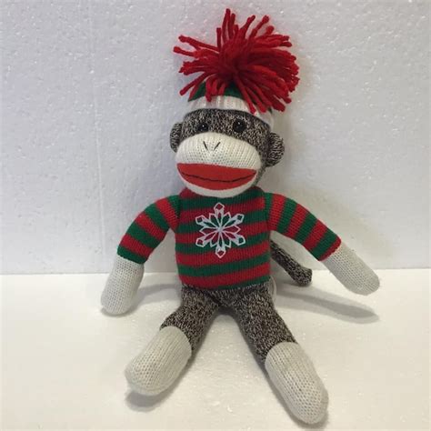 Striped Sock Monkey Etsy