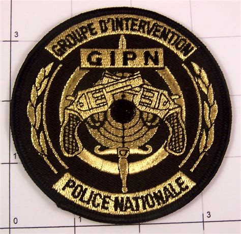 france police gipn swat groupes intervention police nationale gold ecusson patch