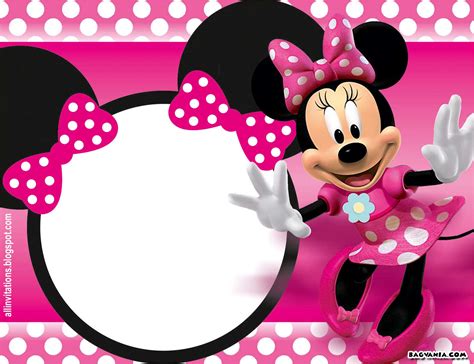 Free Printable Minnie Mouse Birthday Invitations Bagvania Free