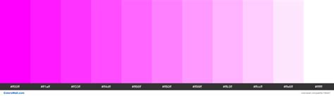 Fuchsia Colors Palette Ff00ff Ff1aff Ff33ff Colorswall