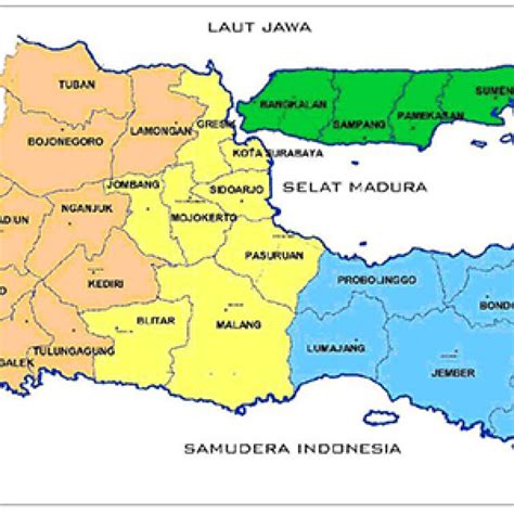 Contoh Gambar Peta Jawa Timur Gambar Peta