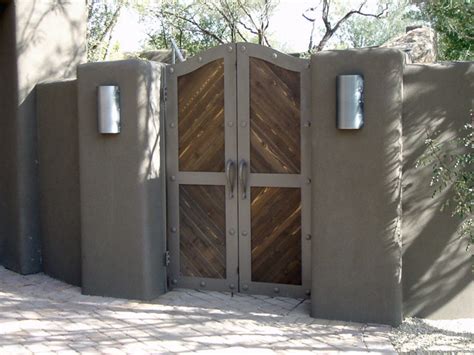 Courtyard Gates Contemporary Exterior Phoenix By Grizzly Iron Inc