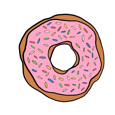 Pink Sprinkle Donut That I Created In The Procreate App Tasty Yummy Food Sweet Treat