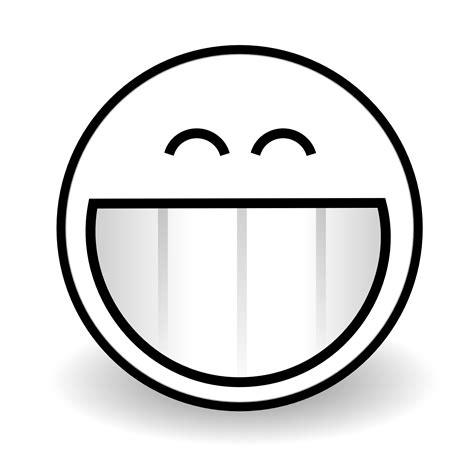 Smiley Face Black And White Laughing Face Clip Art Wikiclipart