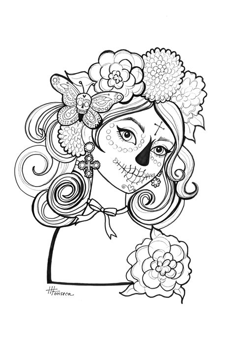 Marigolds are traditional for decorating within the day of the dead festival, so why not make some of your own with tissue paper? Here is one of three Day of the Dead coloring pages for ...