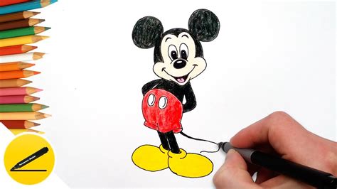 How To Draw Mickey Mouse Step By Step Easy Drawing Lessons For Kids