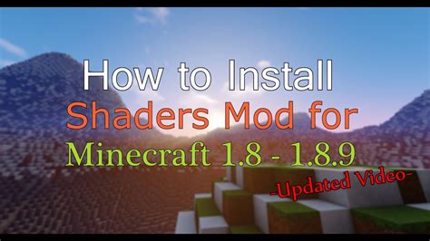 We did not find results for: How to install Shaders Mod for Minecraft Version 1.8-1.8.9 ...