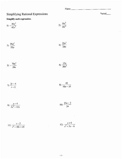 Multiplying Rational Numbers Worksheet Answers