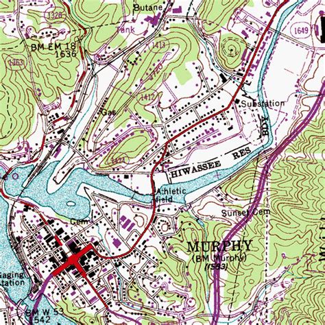 View topo maps in cherokee county, north carolina by clicking on the interactive map or searching for maps by place name and feature type. Town of Murphy, NC