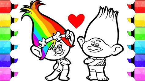 Discover these trolls coloring pages ! Watching video Trolls Poppy Coloring Pages | How to Draw ...