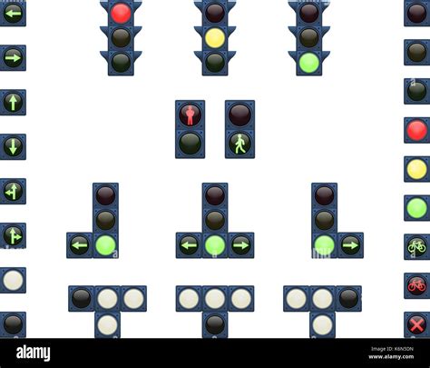 Multiple Green Traffic Lights Stock Vector Images Alamy