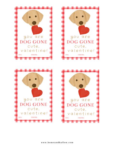 Free Valentines Printable You Are Dog Gone Cute Valentine Home