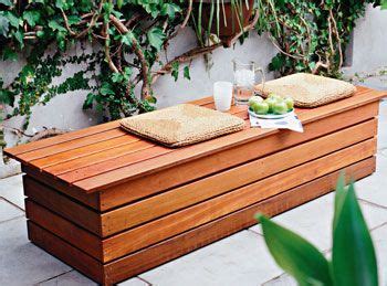 The top edge of this piece should be flush with the top edge of the side slats and the support. 7 Functional And Cool DIY Outdoor Storage Benches ...