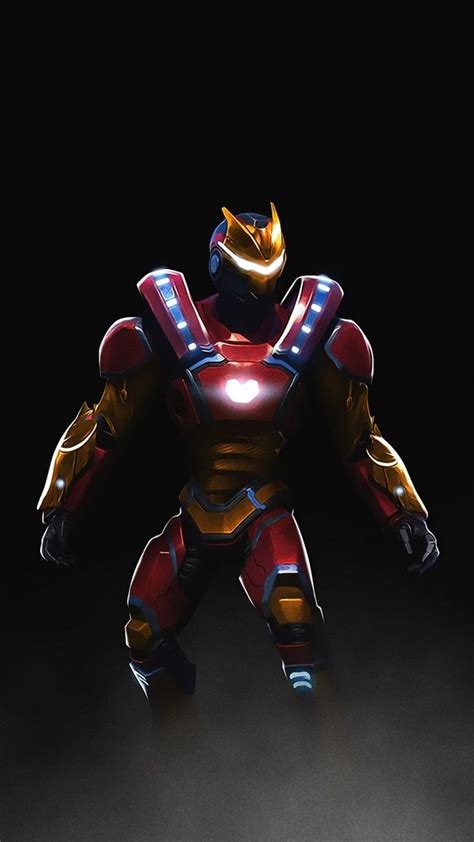 Iron man fortnite stark industries jetpack. Fortnite, video game, iron-man skin, art, 720x1280 ...