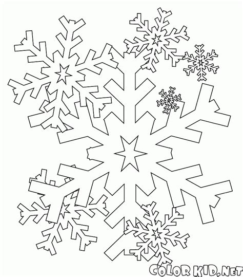 Coloring Page Intricate Snowflake