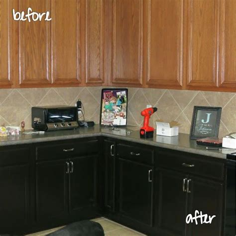Hardware was before in the cabinet and. making our dream home - staining the kitchen cabinets ...