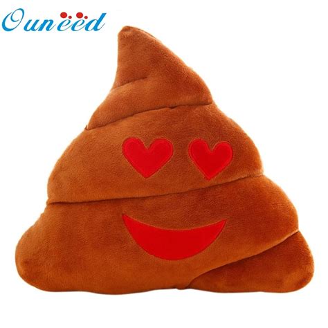 Amusing Emoji Emoticon Cushion Heart Eyes Poo Shape Pillow Doll Toy T Ma1 Levert Dropshipeye