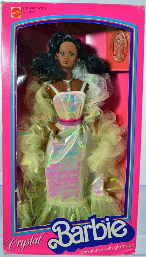 Black Crystal Barbie Doll 4859 Nrfb Mint Condition 1983 Barbie Dolls Black Dolls Vintage Barbie