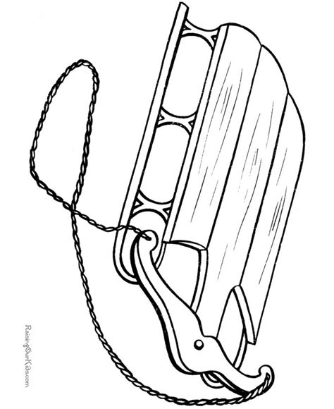 Design your own mushing gear, like dog booties and harnesses. Free sled coloring picture for kid | Christmas coloring ...