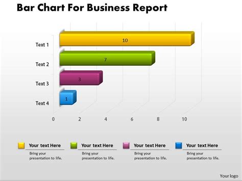 0414 Bar Chart For Business Report PowerPoint Graph PowerPoint Slide
