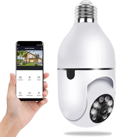 Light Bulb Camera Outdoor Wifi 360 Wireless Security
