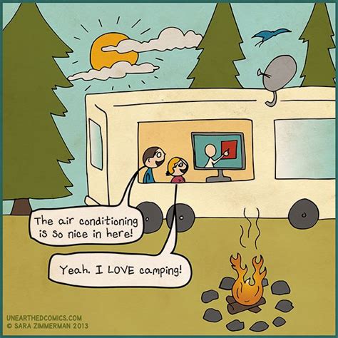 Cartoon About Camping In Rv And Never Going Outside By Unearthed Comics