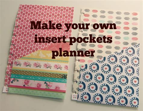 Diy Make Your Own Insert Pockets For Your Planners By Sacraftershow