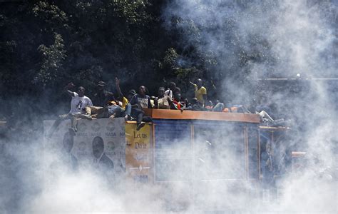 Video Shows Chaotic Moment Kenyan Police Used Tear Gas On Crowd