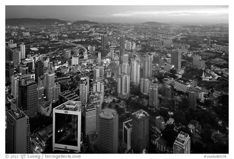 Black & white map tobia scandolara view map download image. Black and White Picture/Photo: Cityscape at nightfall ...