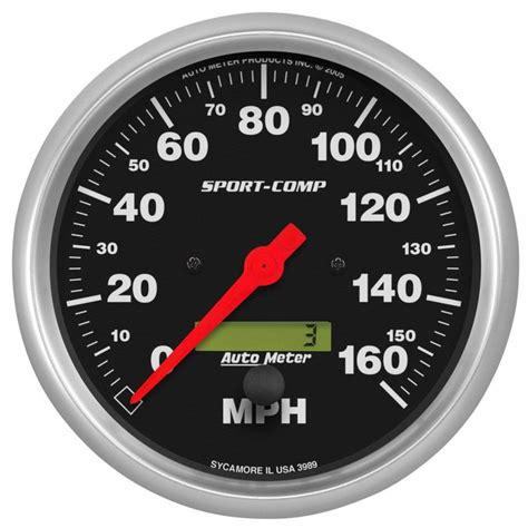 Autometer 5in 0 160 Mph Sport Comp Electric Speedometer Gauge