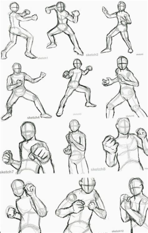 Anime Male Fighting Poses Drawing Wallpaper Anime