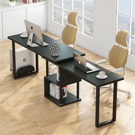 Tribesigns 55 L Shaped 360 Rotating Corner Computer Desk Office